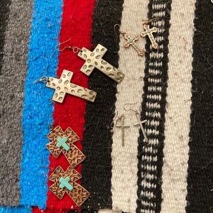 Assorted cross earrings